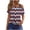1-Blue, variant on SELONE Short Sleeve Shirts for Women 4th of July Tops One Shoulder Short Sleeve Clothes Patriotic Graphic Wear