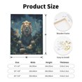 thumbnail image 2 of KLL Starry Sky Meditating Lion Print Canvas Wall Art, Canvas Painting Prints Canvas Art Wall Decor Home Decoration for Living Room Bedroom Office, 2 of 6