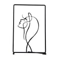 thumbnail image 4 of GROWTH TANK Woman Art Line Drawing Figurines Living Room Desktop Gift Metal Frame Human Face, 4 of 9