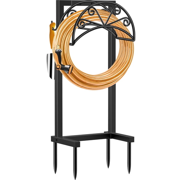 Soporte para mangueras de jardín TomCare, resistente, 160 pies con 4 púas