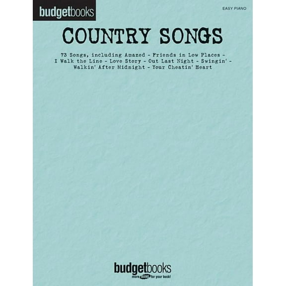 Country Songs : Budget Books (Paperback)