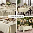 thumbnail image 3 of 120" Round Polyester Tablecloth Ivory- 1pc. for Home décor, Weddings, Party events, or Restaurants., 3 of 6