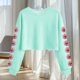 thumbnail image 2 of Camisetas de Manga Larga de las Mujeres Moda Impresa Suelta Casual Cuello Redondo Suéter Deportivo Top Se Ajusta Fiel Al Tamaño, 2 of 5