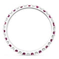 thumbnail image 3 of Pompeii 1/2Ct Ruby & Diamond Eternity Wedding Ring 14k White Gold Womens Band (G/H,I2-I3), 3 of 4