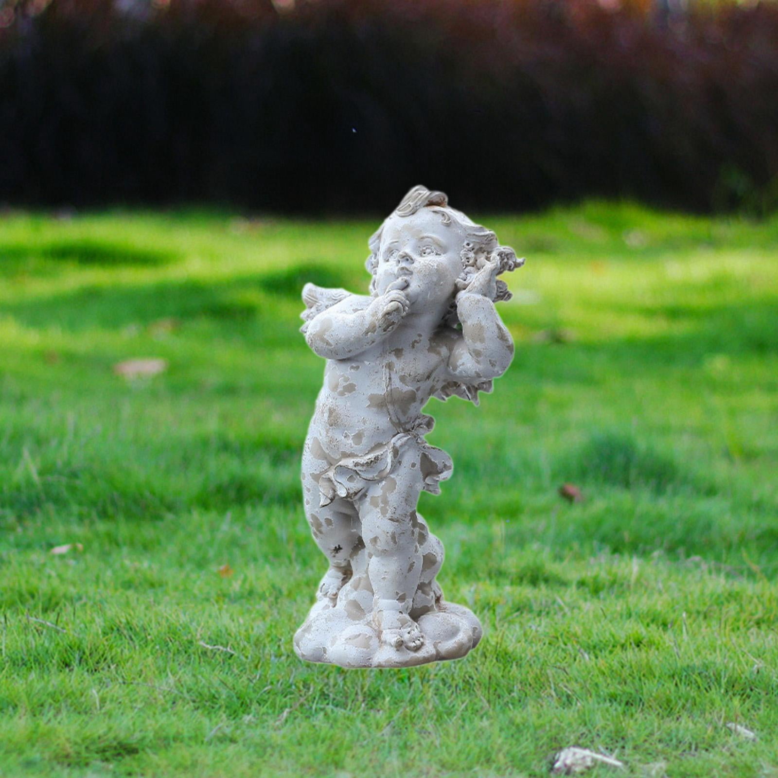 MAGIDEAL Angel Garden Statue Sculpture European Vintage Outdoor Statue for Poolside B