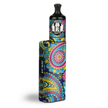 - Skin Decal Vinyl Wrap for Aspire Zelos 50W starter Kit Vape stickers skins cover/ Colorful Paisley Mix