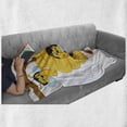 thumbnail image 6 of Cartoon Soft Flannel Fleece Blanket, Branch of Tree with Beehive and Bees Honey Funny Insect Hardworking Mascot, Cozy Plush for Indoor and Outdoor Use, 50" x 70", Yellow Brown Green, by Ambesonne, 6 of 6