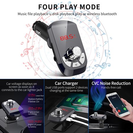 Meidi Wireless In Car Bluetooth Fm Transmitter Receiver Radio Car