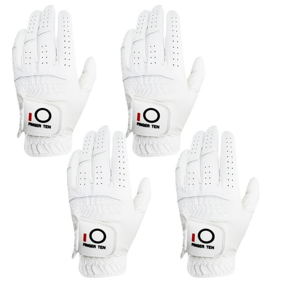 Golf Gloves Men Left Hand Right Handed Rain Grip Value 4 Pack, All Weather Durable Grip