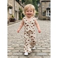 thumbnail image 4 of BemeyourBBs Western Baby Girl Cowgirl Outfits Toddler Baby Girl Summer Clothes Horse Star Hat Print V Neck Sleeveless Button Down Tank Vest Tops and Bell Bottoms Flare Pants Set, 4 of 9