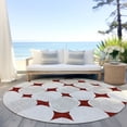 thumbnail image 6 of Addison Rugs Chantille Indoor/Outdoor Transitional Circles Burgundy Washable Round Rug, 8' x 8', 6 of 6