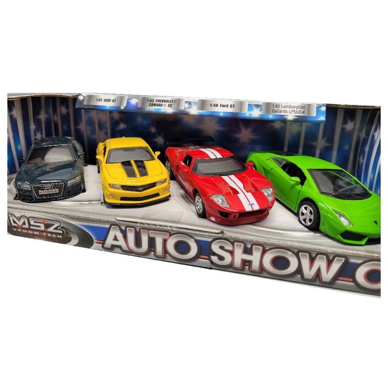 MSZ Vroom Tech Kids Car Toys, Auto Show Collection 8 Pack with
