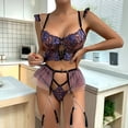 thumbnail image 2 of Sujetador de malla bordado con tentación sexy, ropa interior sexy de artesanía pesada y compleja, 2 of 6