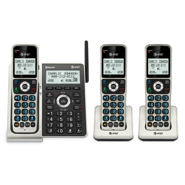 Teléfono residencial inalámbrico AT&T BL3107-3 con Bluetooth y contestador