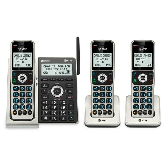 Teléfono residencial inalámbrico AT&T BL3107-3 con Bluetooth y contestador