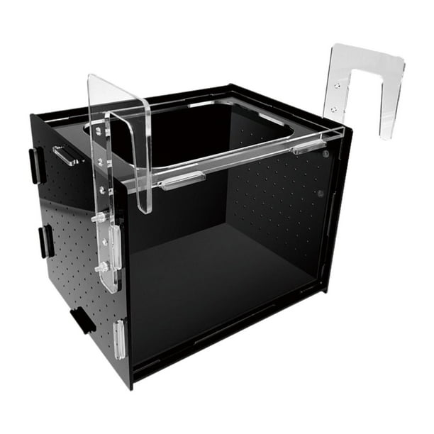 Caja de cría de peces colgante, resistente, de fácil instalación, transparente, para incubar peces guppy, , betta. 15x15x15cm