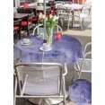 thumbnail image 5 of Outdoor Tablecloth with Umbrella Hole for Patio/Picnic/Party/Camping, Purple Gray Ombre Waterproof Table Cloth Round Cover Washable, Modern Abstract Art Gradient (Dia 60"), 5 of 9