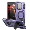 thumbnail image 2 of For iPhone 17 Phone Case,With Contractile Lens Cover Kickstand,Compatible with Mag-safe,Heavy Duty Shockproof Anti-fall Anti-Scratch Drop Protection Durable Phone Case,Purple, 2 of 7