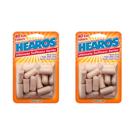 Hearos Ultimate Softness Bulk Pack Ear Plugs 20 Pair (Pack of 2)