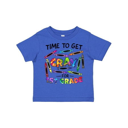 

Inktastic Time to Get Cray for 1st Grade Back to School Gift Toddler Boy or Toddler Girl T-Shirt