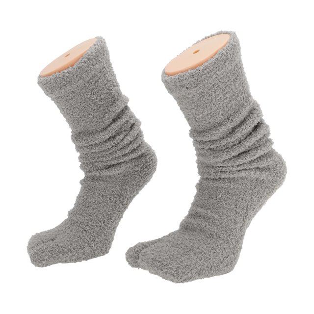 Ofertas Únicas 1 Par de Calcetines de Dos Dedos Cómodos y Gruesos para Mujeres en Gris