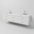thumbnail image 6 of Castor 80 in W White Double Bath Vanity, White Quartz Top, and Faucet Set, 6 of 10