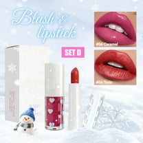 Lipstick Moisturizing Lip Gloss Pearlescent Mouth Red Lip Glaze Set Fine Glitter Hydrating Creamy Texture Easy Application Long Lasting Sparkling Shine Smooth Finish Glamorous Look for Wedding Party