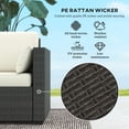 thumbnail image 3 of Cream White 3-Seater PE Rattan Outdoor Sofa with Cushions | Patio Conversation Couch for Garden, Poolside & Terrace Seating | Durable & Weather-Resistant, 3 of 7