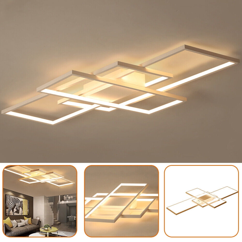 LED Dimmable Ceiling Light Modern Ring Circle Flush Mount Ceiling Lamp Acrylic Lampshade Chandelier Bedroom Kitchen Living Room Interior Decorative Lighting Fixture