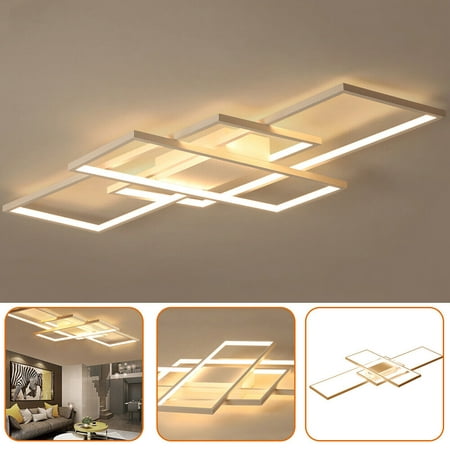 

Modern Ceiling Lights Dimmable LED Ceiling Lamp Squares Shape Ceiling Light Acrylic Chandeliers for Bedroom Living Room Dining Room Kitchen Office
