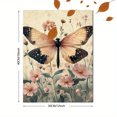 thumbnail image 2 of Qisvanset 12x16 Inch Framed Canvas Wall Art Vintage Dragonfly Pink Wildflower Botanical Pastel Living Room Wall Art, 2 of 7