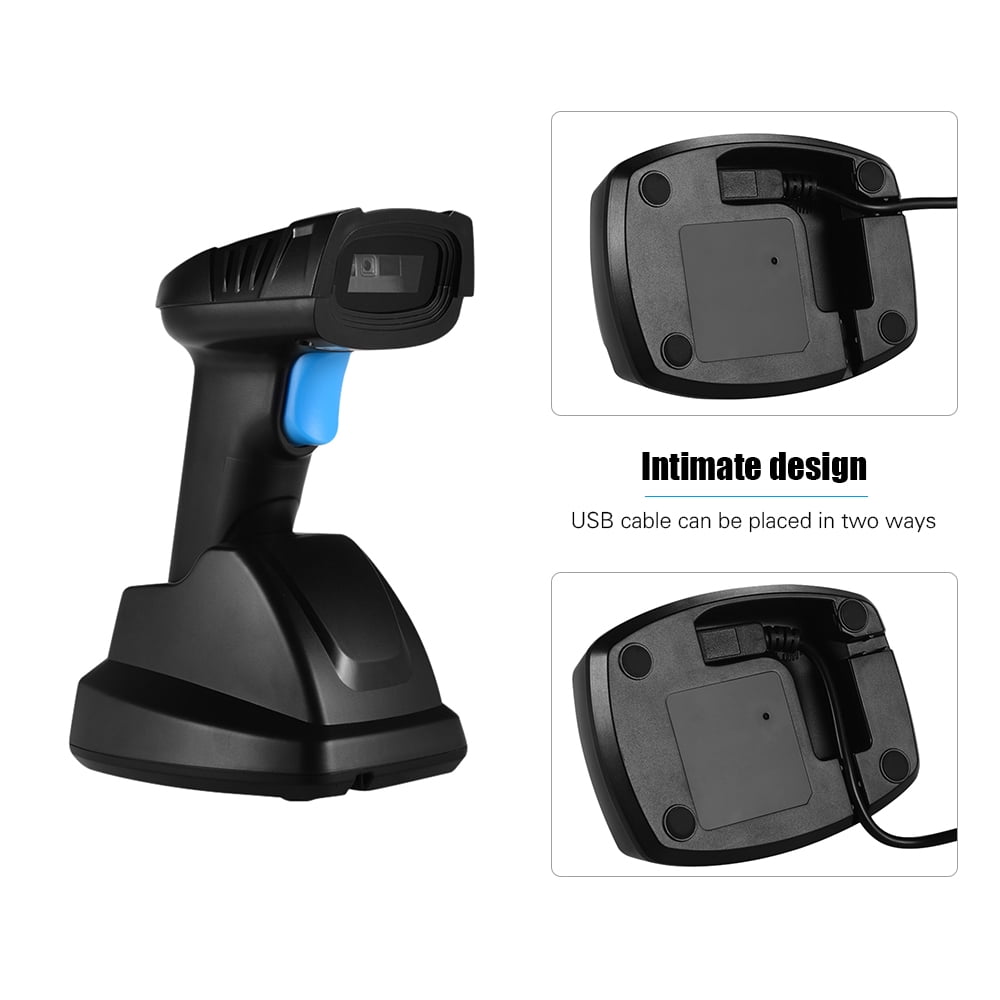 Scanner de codes-barres sans fil 2-en-1 avec mémoire