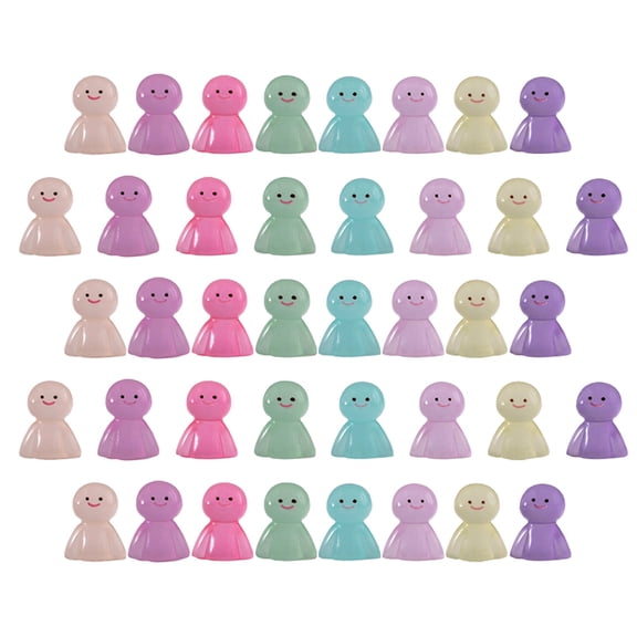 LOLIPPYY 40Pcs Luminous Miniature Decoration Assorted Color Figurines Decor For DIY Enthusiasts