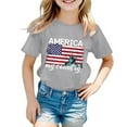 2DXuixsh Girls Clothes Summer Independence Day Printed Short Sleeved
