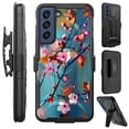 thumbnail image 1 of Compatible with Samsung Galaxy S21 FE Hybrid Luxguard Holster Phone Case Cover (Sakura Flower), 1 of 1