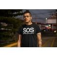 thumbnail image 2 of Old Glory Mens SOS Please Send Pizza Short Sleeve Graphic T Shirt, 2 of 6