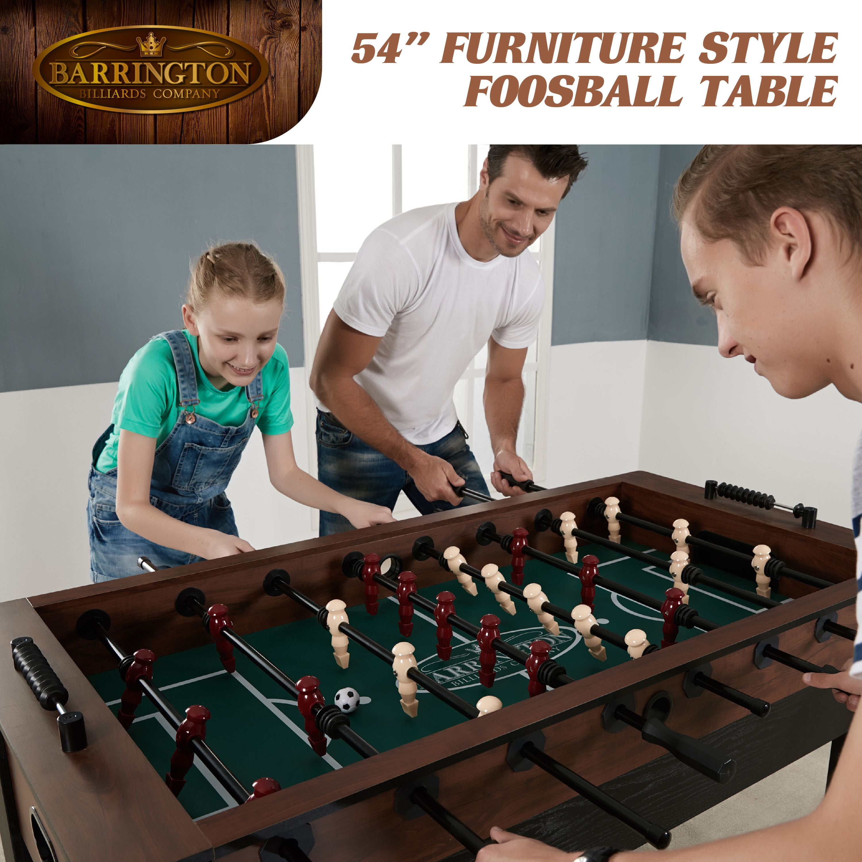 54" Foosball Soccer Table, Furniture Style, by Barrington Billiards Company