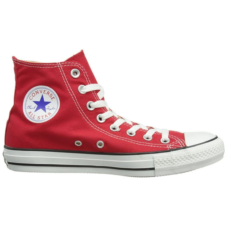 Converse Taylor All Star Hi Red High-Top Leather Fashion Sneaker - 6.5M / 4.5M - Walmart.com