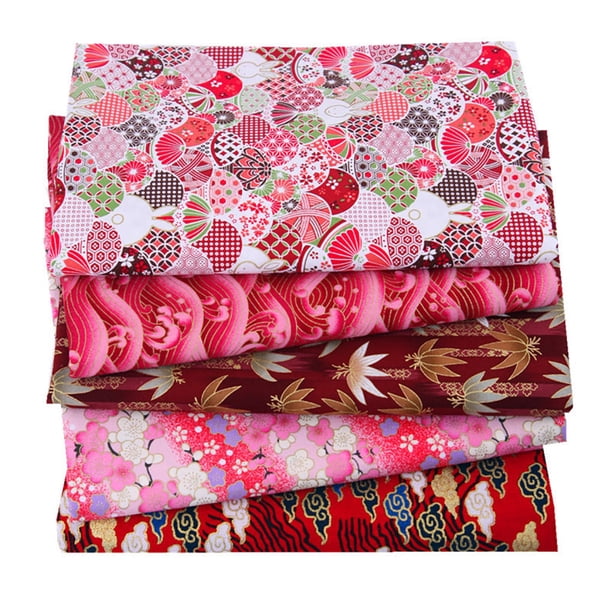 Naiovety Paquete de 5 telas de algodón de tejido liso para costura a medida, tela cuadrada para el hogar, Patchwork, artesanía artesanal tipo 4 Artesanía Tipo 6 Naiovety HA062149-05