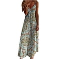 thumbnail image 1 of Vestido largo HUOGUO Fashion para mujer, verano, cuello en V, 1 of 4