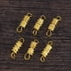 thumbnail image 4 of BRIGHTFUFU 5 Bolsas 100pcs Cierres de joyería Tipo de tornillo de barril Cierre para collar Pulsera Cadena Accesorios de fabricación de joyas DIY Tornillos de cobre Hebilla de corbata (14x4 mm de oro), 4 of 8