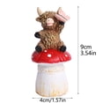 thumbnail image 3 of Resin Highland Cow Figurines 3.54 Inch, Highland Cows Decor for Farmhouse Table Kitchen Shelf, Spring Decor with Flowers, Small Animal Statues for Home Office, Gifts for Women, 3 of 6