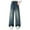 A48-Blue, variant on Hessimy Girls Cargo Pants Size 10-12 High Waist Parachute Pants Casual Straight Streetwear Heart Embroidered Denim Pants Teen Girl Trendy Clothes Workwear Pants (Blue,6-7 Years)