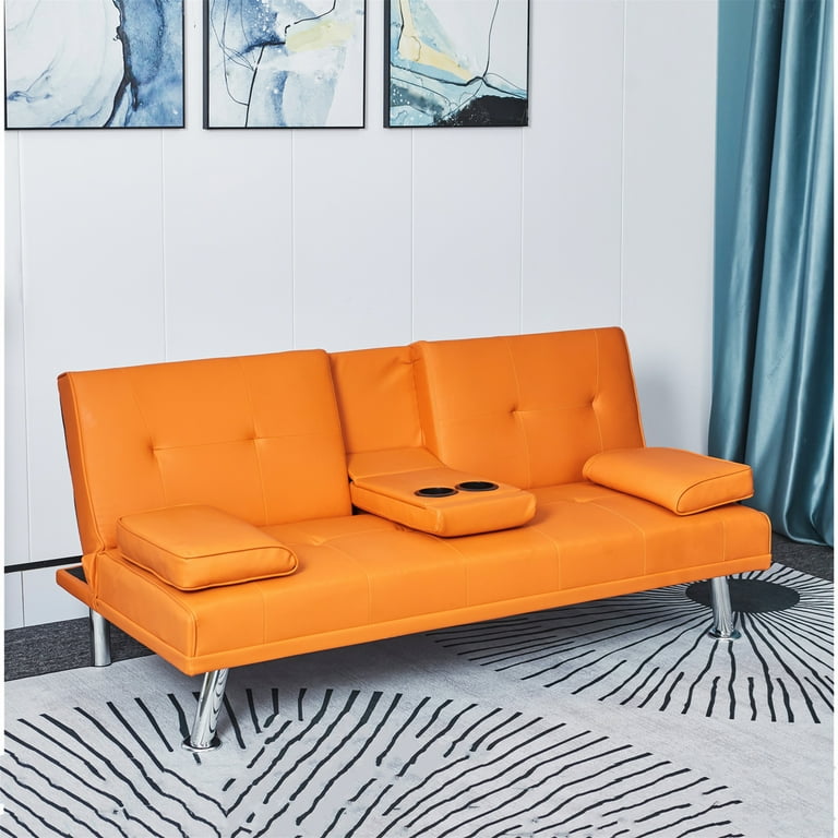 Twin cheap leather futon
