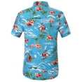 thumbnail image 2 of SSLR Hawaiian Shirt for Men Flamingo Short Sleeve Casual Button Down Shirts Summer Beach Shirt, 2 of 7