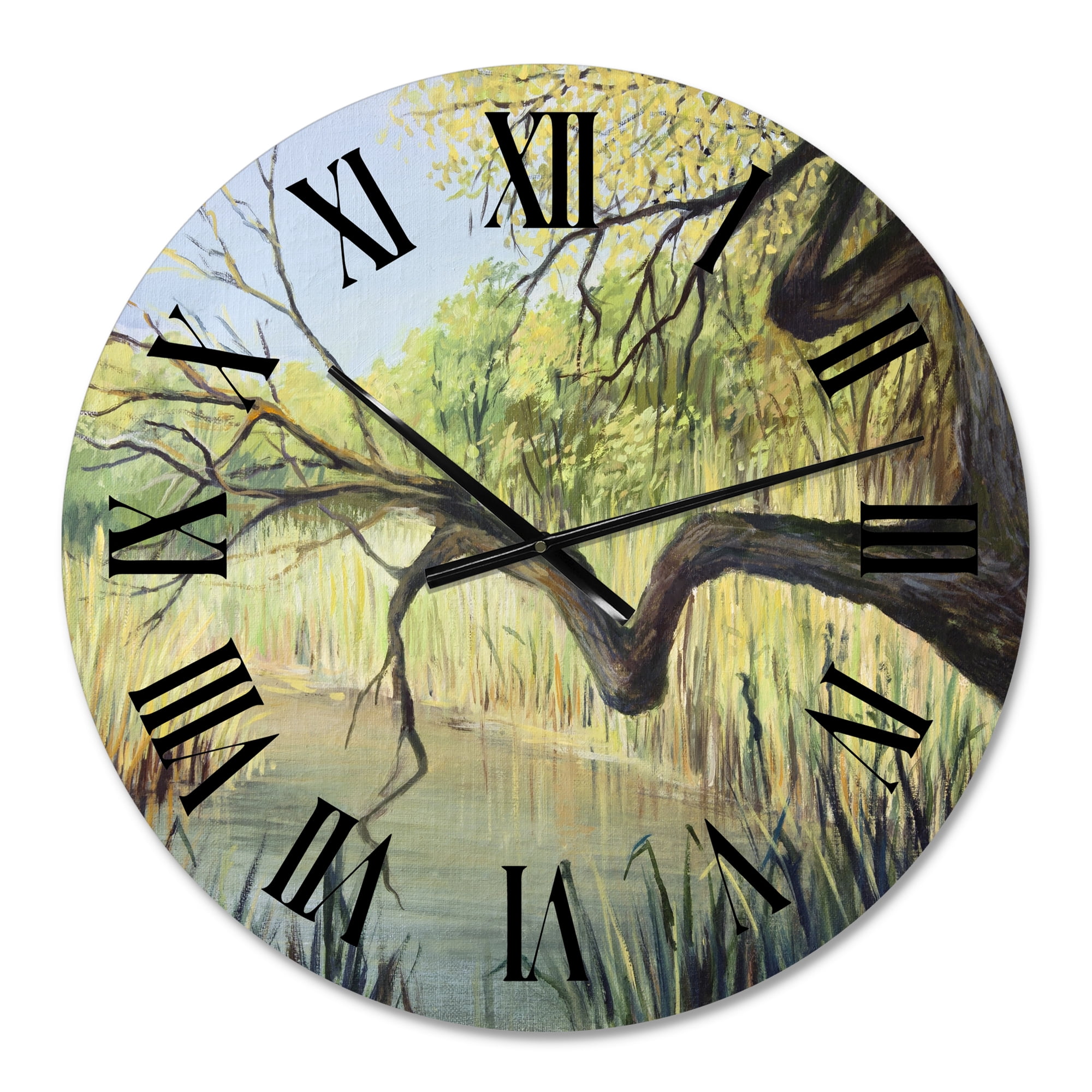 Designart 'The Lake Of Silence' Lake House Wall Clock
