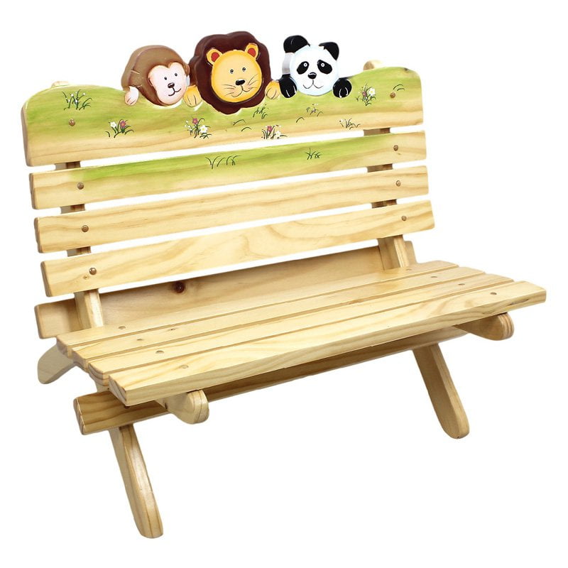 Fantasy Fields Sunny Safari Kids Outdoor Bench Walmart Com