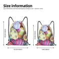 thumbnail image 2 of Daiia Colorful Easter Eggs Pattern Drawstring Backpack, Gym Bag, Lightweight Backpack, Water-Resistant Bag Travel Sports Backpack, Fitness Bag, Yoga Bag-Small, 2 of 6