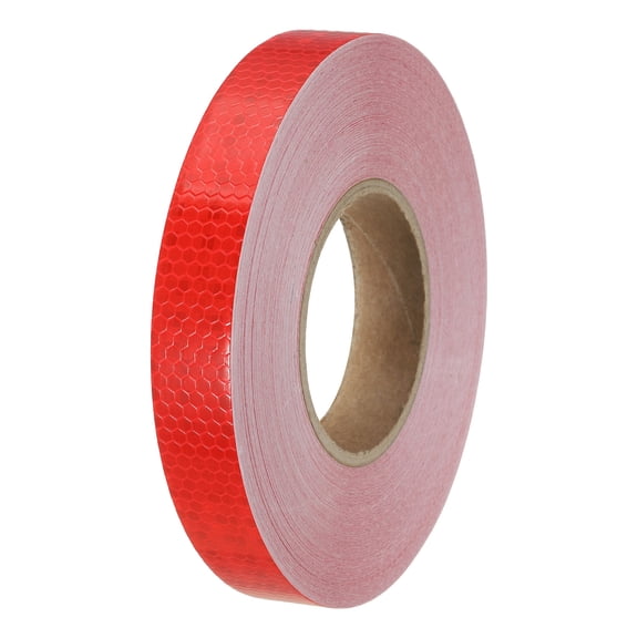 Uxcell Reflective Tape, 1 Inch x 164 ft Waterproof Self Adhesive High Visibility Caution Warning Safety Tape, Red