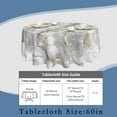 thumbnail image 3 of Marble Round Tablecloth 60" Diameter for Indoor and Outdoor,White Golden Marble Waterproof Table Cloth Cover Decorative for Party and \u200bCamping Holiday Dinning Tabletop Home Décor, 3 of 6
